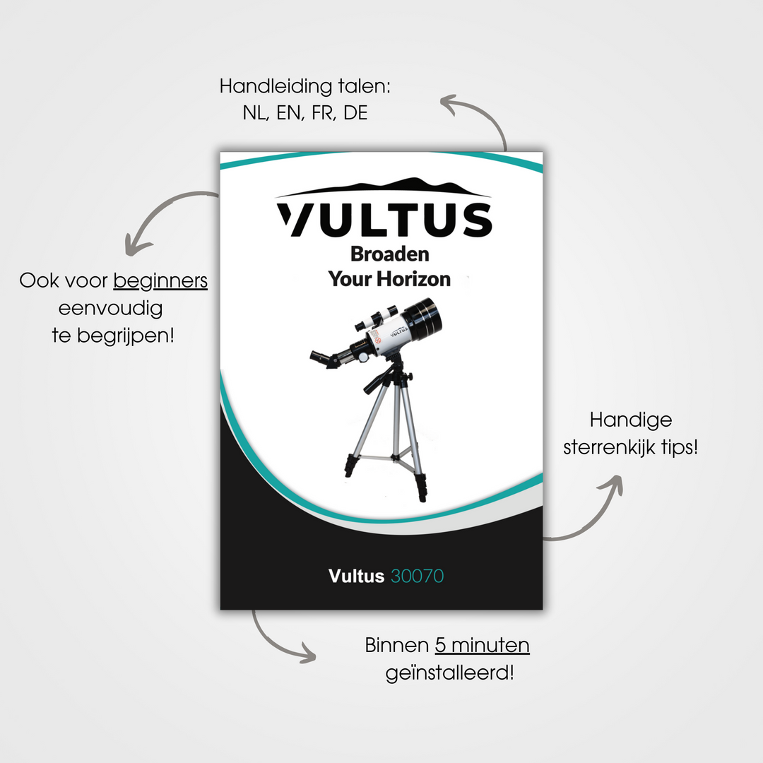 Vultus Astrus - 70/300 Teleskop - Hvid